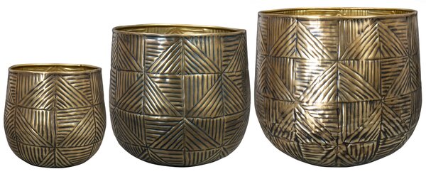 Ter Steege Sada 3 obalů Calvin matt gold D38 H32