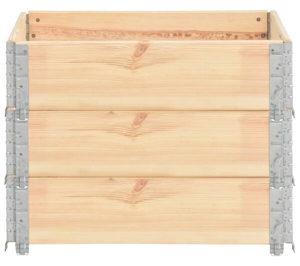 Vyvýšené záhony 3 ks 60 x 80 cm masivní borové dřevo