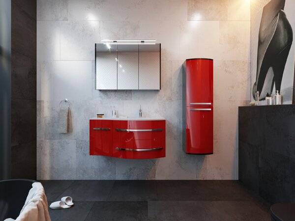 Lavedo Vanessa Red 100 zrcadlová skříňka do koupelny s LED osvětlením