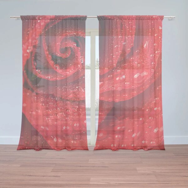 Sablio Záclony Květ růže: 2ks 150x250cm