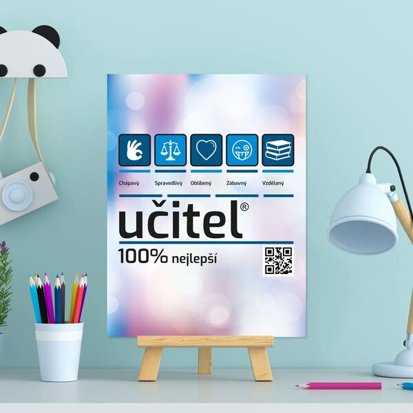Sablio Dárková cedulka Učitel: 30x40 cm