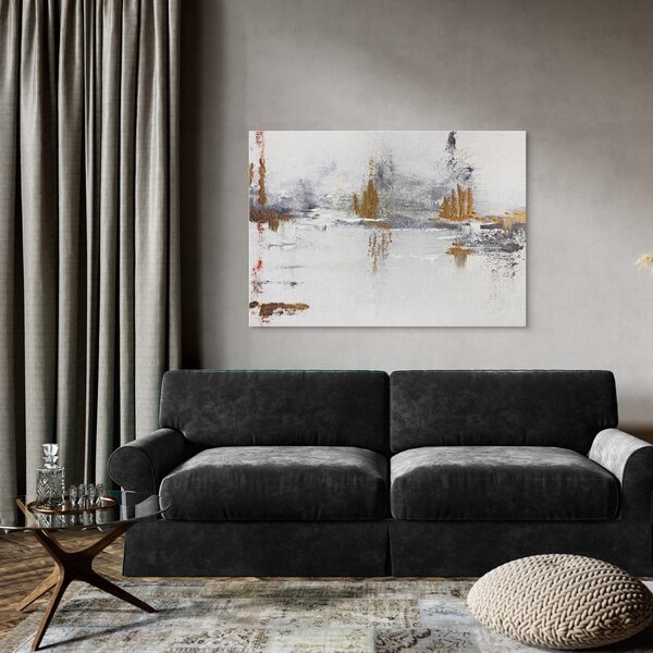Obraz s ručně malovanými prvky na plátně 100x70 cm Horizon – Styler
