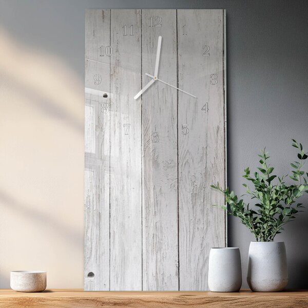 Skleněné hodiny vertikální Dřevo zsppb-30x60-00058802