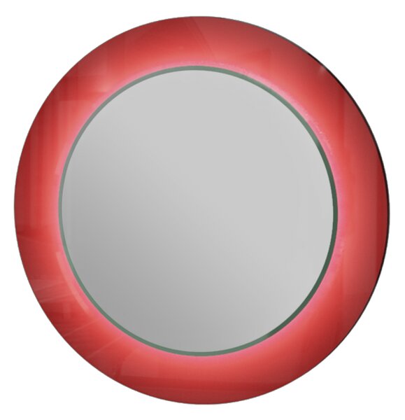 Kingsbath Vanessa Red 80 koupelnové kulaté zrcadlo s LED podsvícením