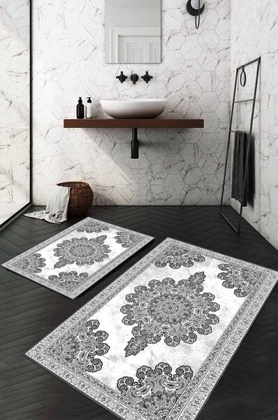 Šedé koupelnové předložky v sadě 2 ks 60x100 cm – Mila Home