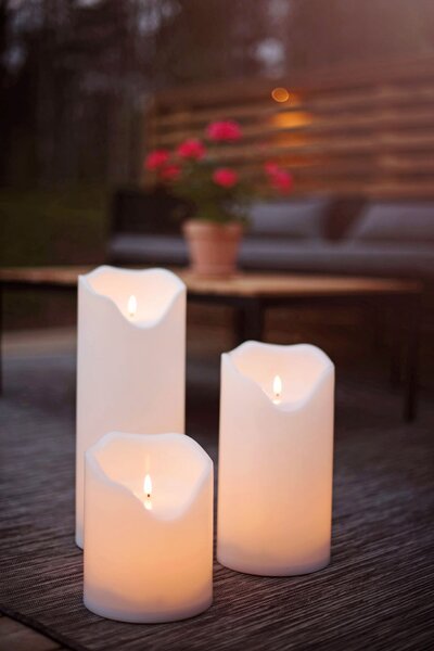 Venkovní osvětlení LED Pillar Candle Flamme 40 cm
