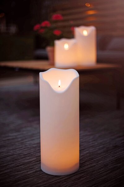 Venkovní osvětlení LED Pillar Candle Flamme 40 cm