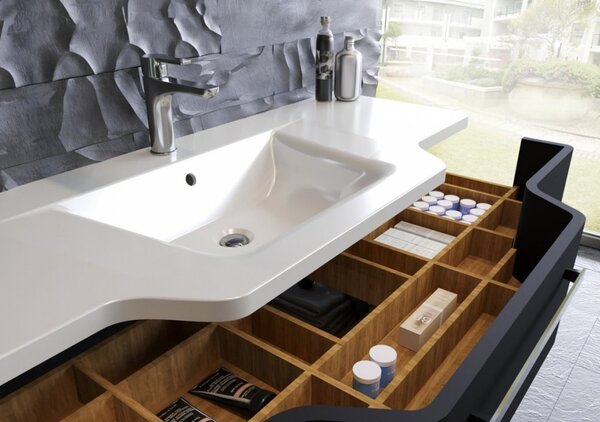 Lavedo Levanto Grey 128 koupelnová skříňka s umyvadlem