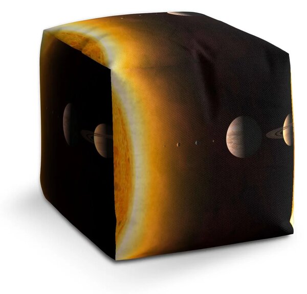 Sablio Taburet Cube Planety - 40x40x40 cm