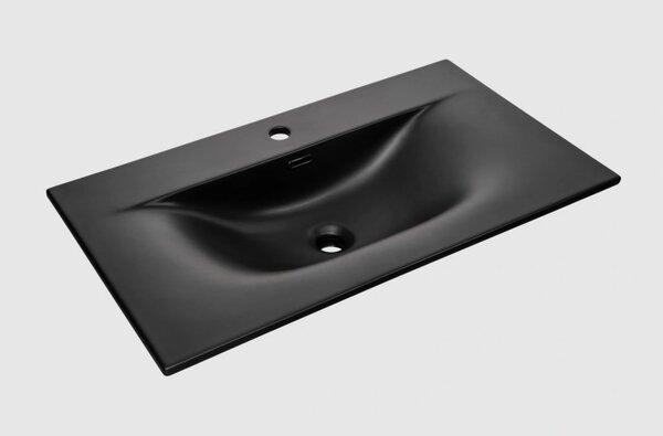 Comad Keramické zápustné umyvadlo Sky1 80 cm DP matné černé