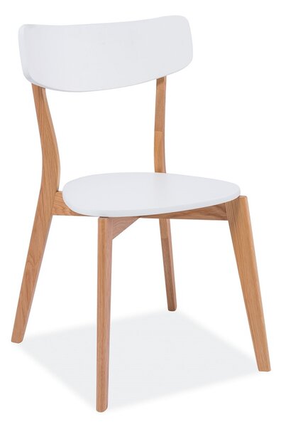 Jídelní židle Mosso, bílá / dub