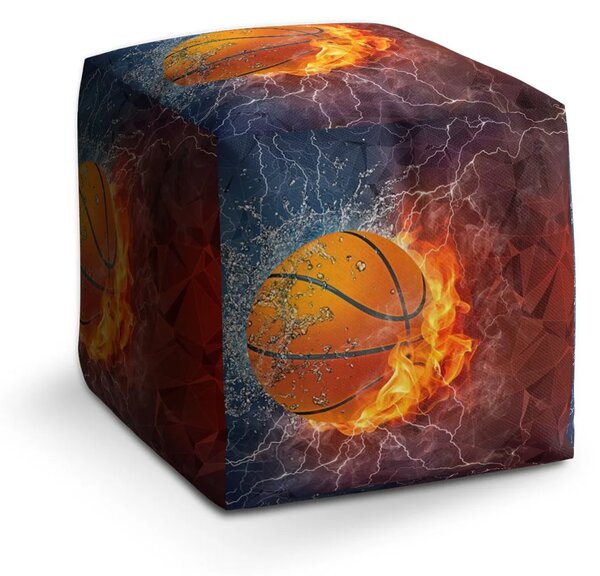 Sablio Taburet Cube Basketbalový míč - 40x40x40 cm