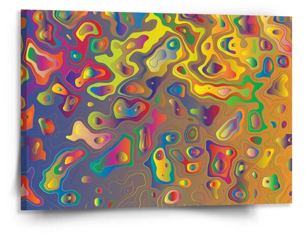 Sablio Obraz Barevné skvrny - 150x110 cm