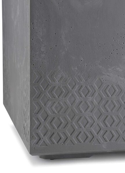 PLASTOVÝ KVĚTINÁČ NA KOLEČKÁCH BETONIQUE 60X40X40 CM IMITACE BETONU ŠEDÁ