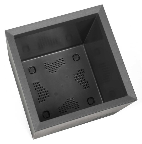 PLASTOVÝ KVĚTINÁČ NA KOLEČKÁCH BETONIQUE ECO 60X40X40 CM IMITACE BETONU ANTRACITOVÁ