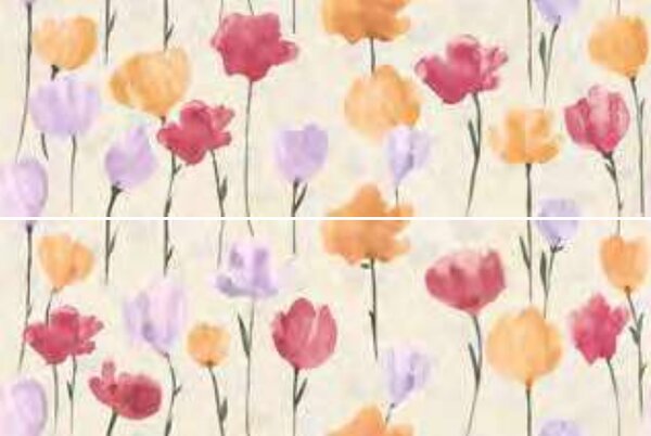 Itálie Obklad COLORFUL INSERTO TULIPS 30x90 lesk