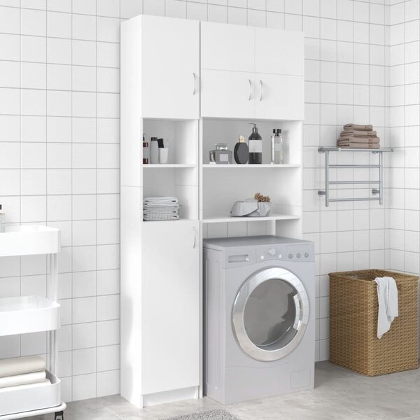 Koupelnová skříňka bílá 32 x 25,5 x 190 cm kompozitní dřevo