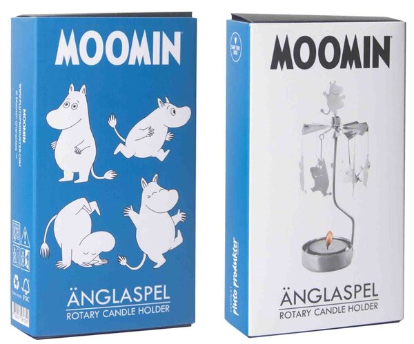 Pluto Rotující svícen Andělské zvonění Moomin - Silver PL108