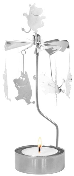 Pluto Rotující svícen Andělské zvonění Moomin - Silver PL108