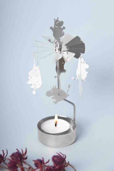 Pluto Rotující svícen Andělské zvonění Moomin - Silver PL108