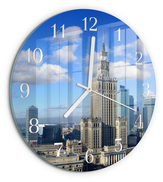 Skleněné hodiny na stěnu Varšava zsob-fi30-00082446