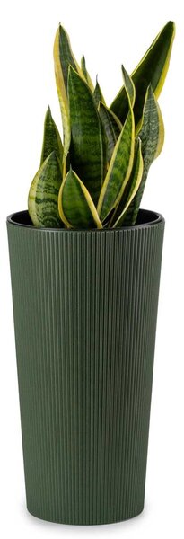 PLASTOVÝ KVĚTINÁČ URBANIKA ECO SADA 2KS 57X30 CM+46,6X25,5 CM ZELENÁ
