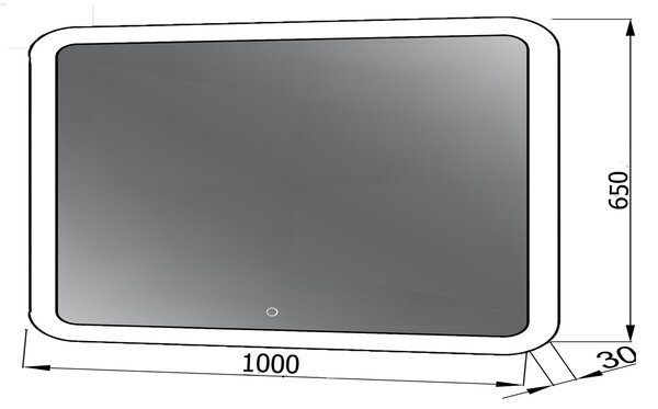 Lavedo Lion 100x65 koupelnové zrcadlo s LED podsvícením