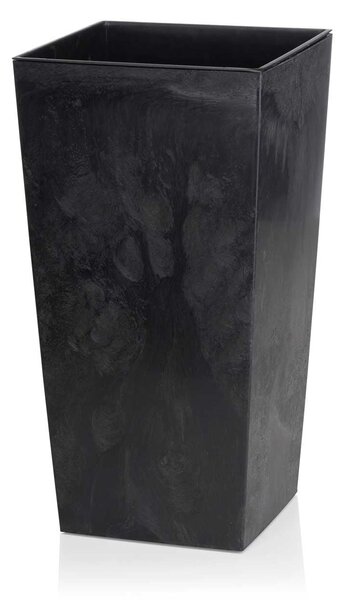 PLASTOVÝ KVĚTINÁČ PORTO SADA 3KS 67,7X35 CM+46,5X25 CM+57X30 CM IMITACE BETONU ČERNÁ BT