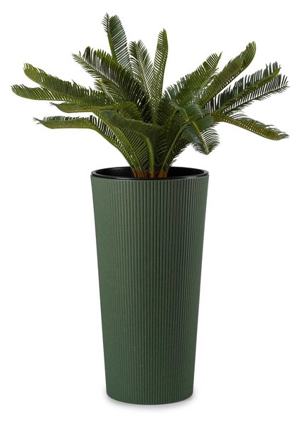PLASTOVÝ KVĚTINÁČ URBANIKA ECO SADA 2KS 57X30 CM+46,6X25,5 CM ZELENÁ