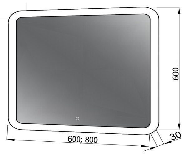 Lavedo Lion 60x60 koupelnové zrcadlo s LED podsvícením