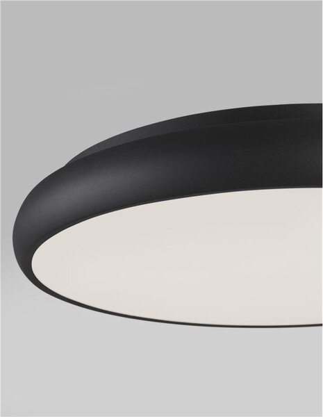 Nova Luce Stropní LED svítidlo GAP, 50W 3000K Barva: Černá