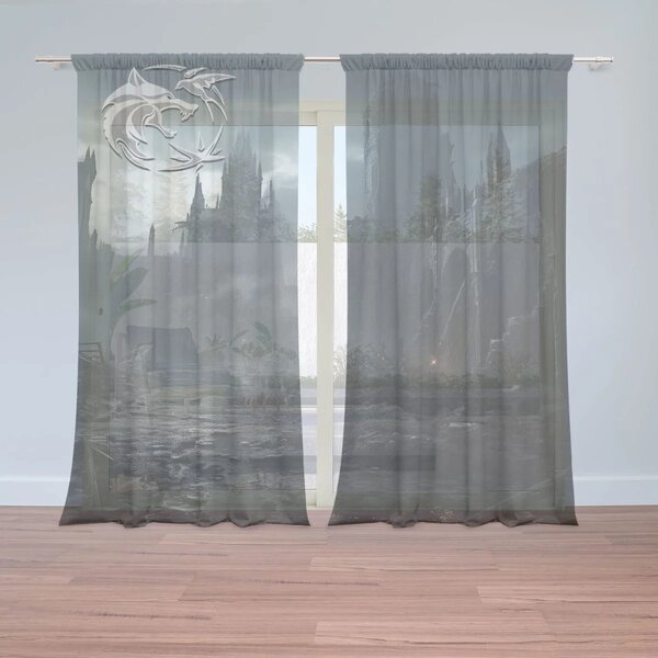 Sablio Záclony Zaklínač Hrad: 2ks 150x250cm
