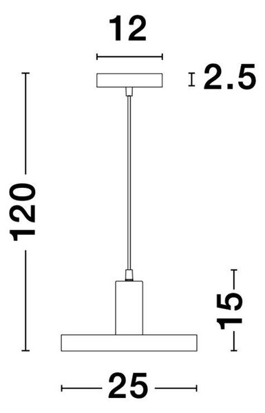 Nova Luce Závěsné svítidlo GARNI, E27 1x12W Barva: Černá