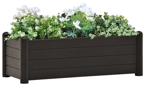 Vyvýšený záhon PP antracitový 100 x 43 x 35 cm