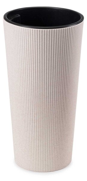 PLASTOVÝ KVĚTINÁČ URBANIKA ECO SADA 2KS 57X30 CM+46,6X25,5 CM BÉŽOVÁ