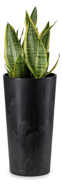 PLASTOVÝ KVĚTINÁČ URBANIKA SADA 2KS 57X30 CM+46,6X25,5 CM ČERNÁ