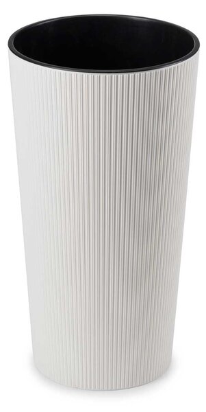PLASTOVÝ KVĚTINÁČ URBANIKA ECO SADA 2KS 57X30 CM+46,6X25,5 CM BÍLÁ