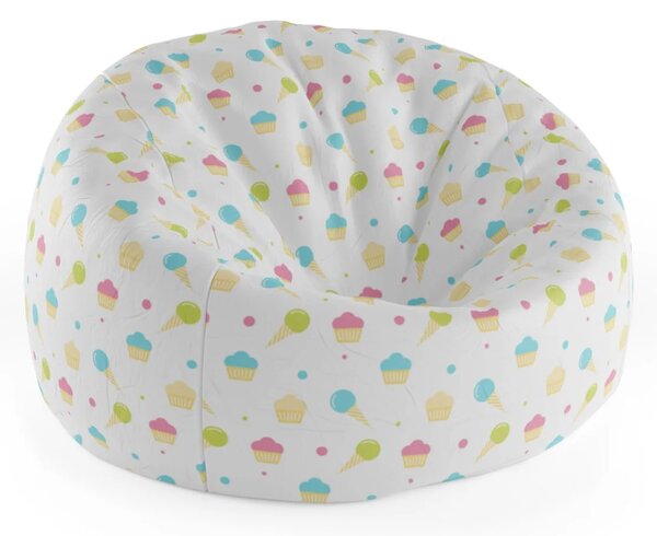 Sablio Sedací vak Cocoon Zmrzlinky s muffiny - 75 x 45 x 35 cm