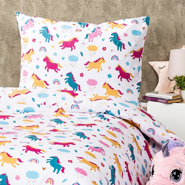4Home Dětské bavlněné povlečení Unicorn , 140 x 200 cm, 70 x 90 cm