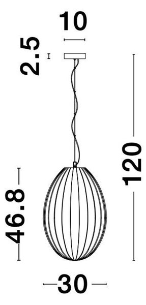 Nova Luce Závěsné svítidlo HECTOR, E27 1x12W Barva: Champagne sklo
