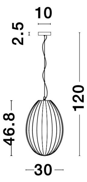 Nova Luce Závěsné svítidlo HECTOR, E27 1x12W Barva: Champagne sklo