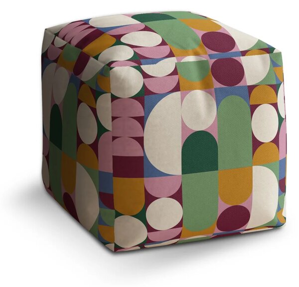 Sablio Taburet Cube Barevná rovnováha - 40x40x40 cm