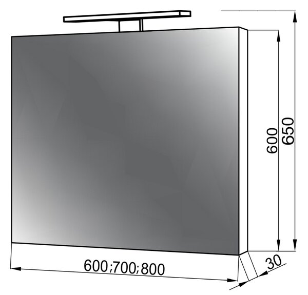Lavedo Lite 60x60 koupelnové zrcadlo s LED osvětlením