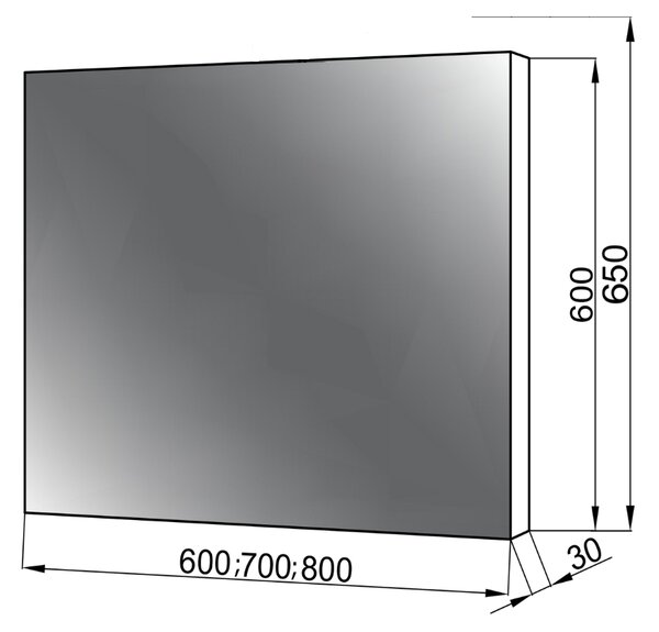 Lavedo Lite 70x60 koupelnové zrcadlo