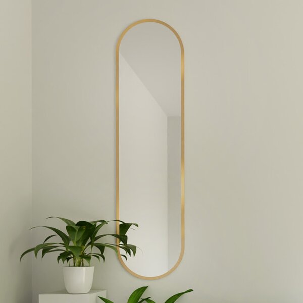 Baltica Design Tiny Border Pastille zrcadlo 40x155 cm oválný zlatá 5904107905754