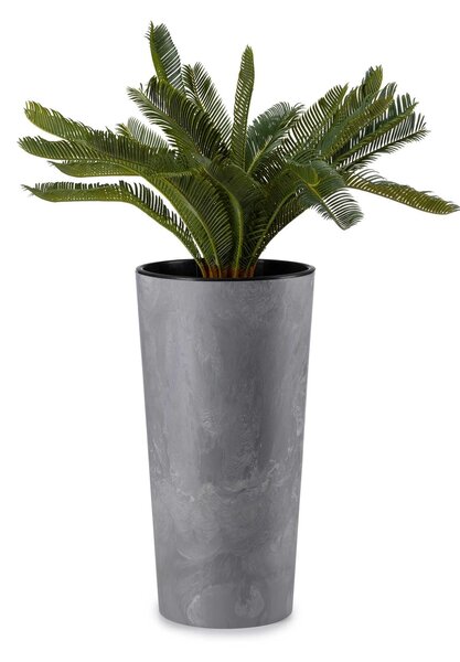 PLASTOVÝ KVĚTINÁČ URBANIKA SADA 2KS 57X30 CM+46,6X25,5 CM IMITACE BETONU ŠEDÁ