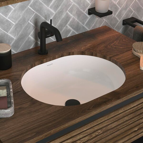 Hansgrohe Xuniva U umyvadlo 45x35 cm oválné pod pult bílá lesk 60153450