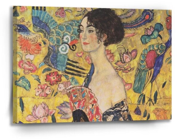 Sablio Obraz Dáma s vějířem - Gustav Klimt - 90x60 cm