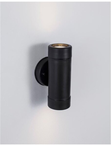 Nova Luce Venkovní nástěnné svítidlo LIMBIO, GU10 2x7W IP44 Barva: Černá