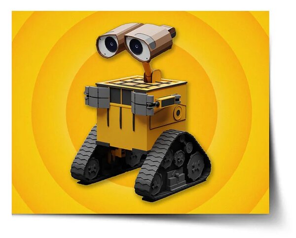 Sablio Plakát Wall-E robot Žlutý - 60x40 cm